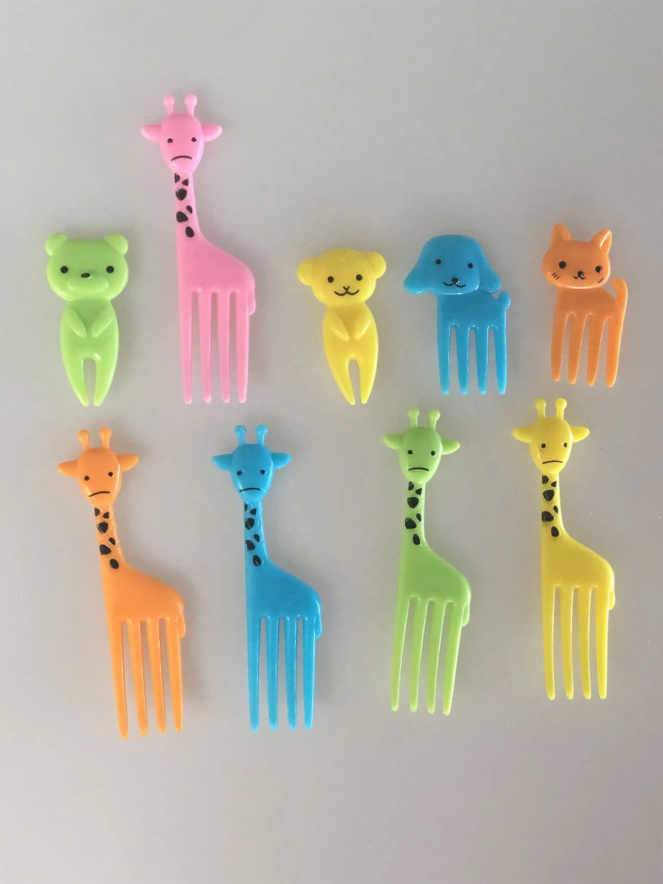 10pcs Cartoon Mini Fruit Fork