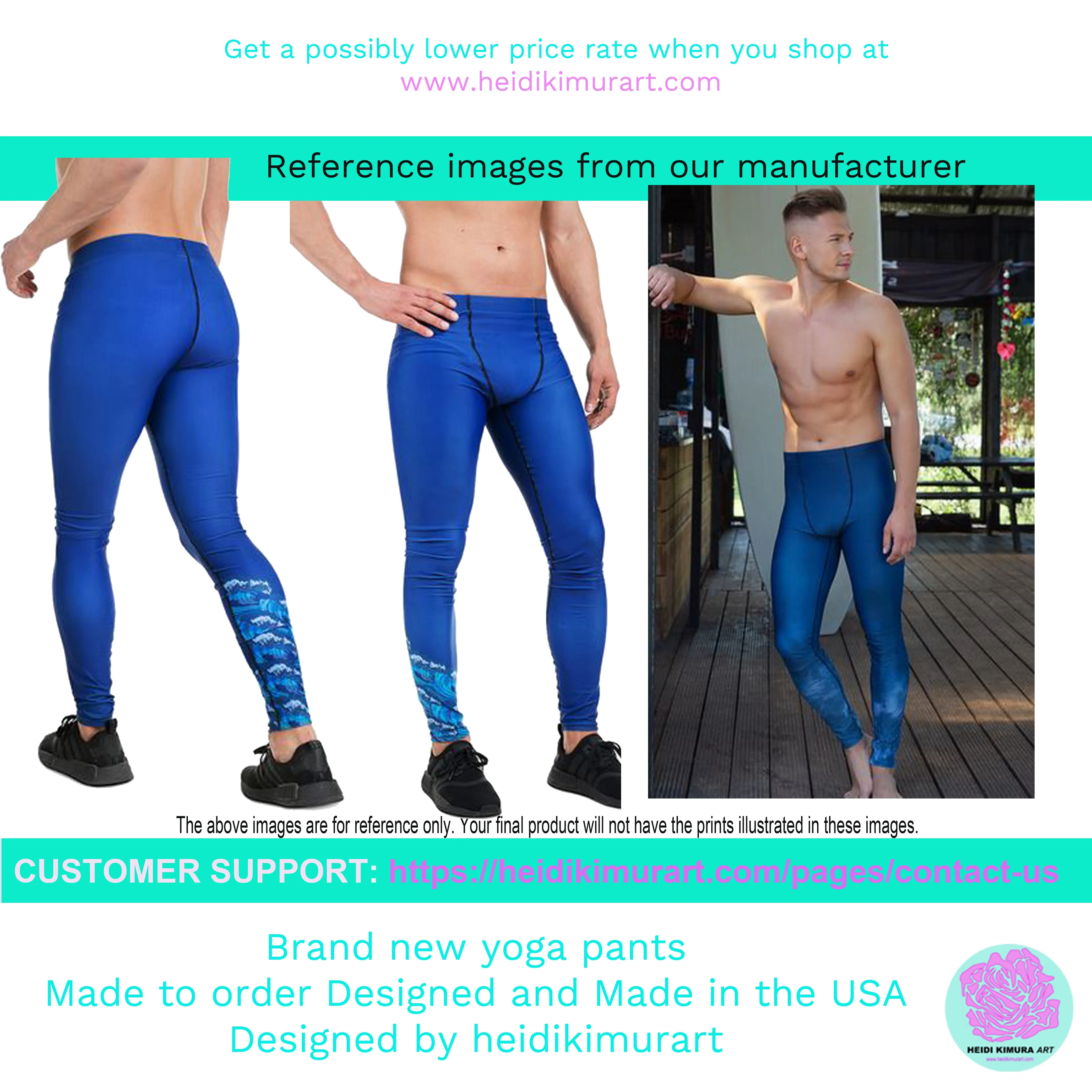 Black Diagonally Striped Meggings, Men's Running Leggings Long Tights-Made in USA/MX/EU