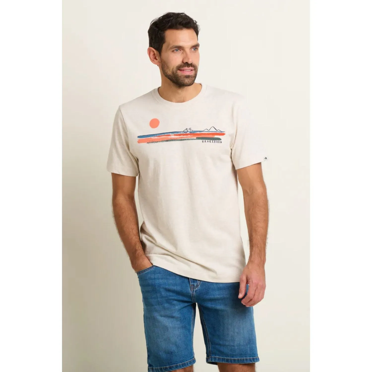 Brakeburn XL White Printed Bike T-Shirt