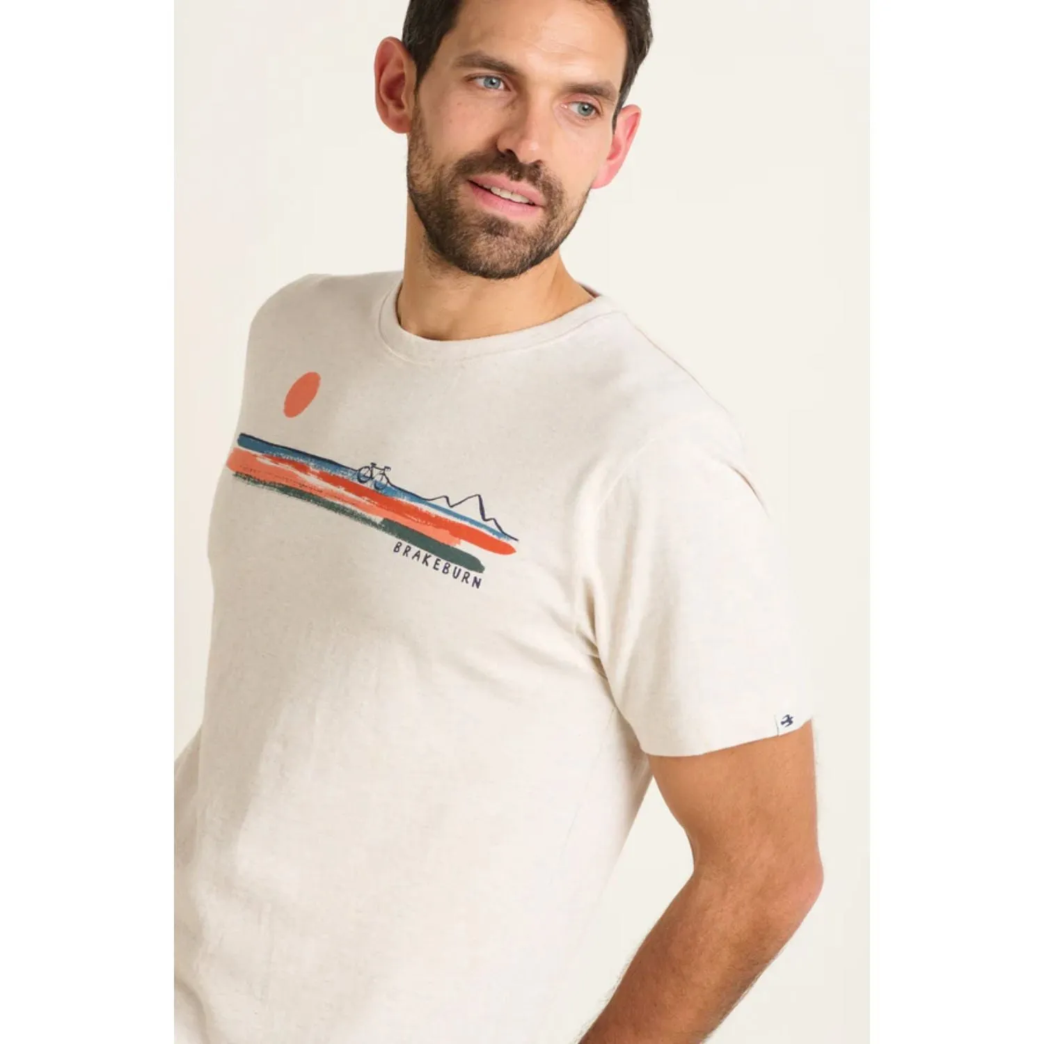 Brakeburn XL White Printed Bike T-Shirt
