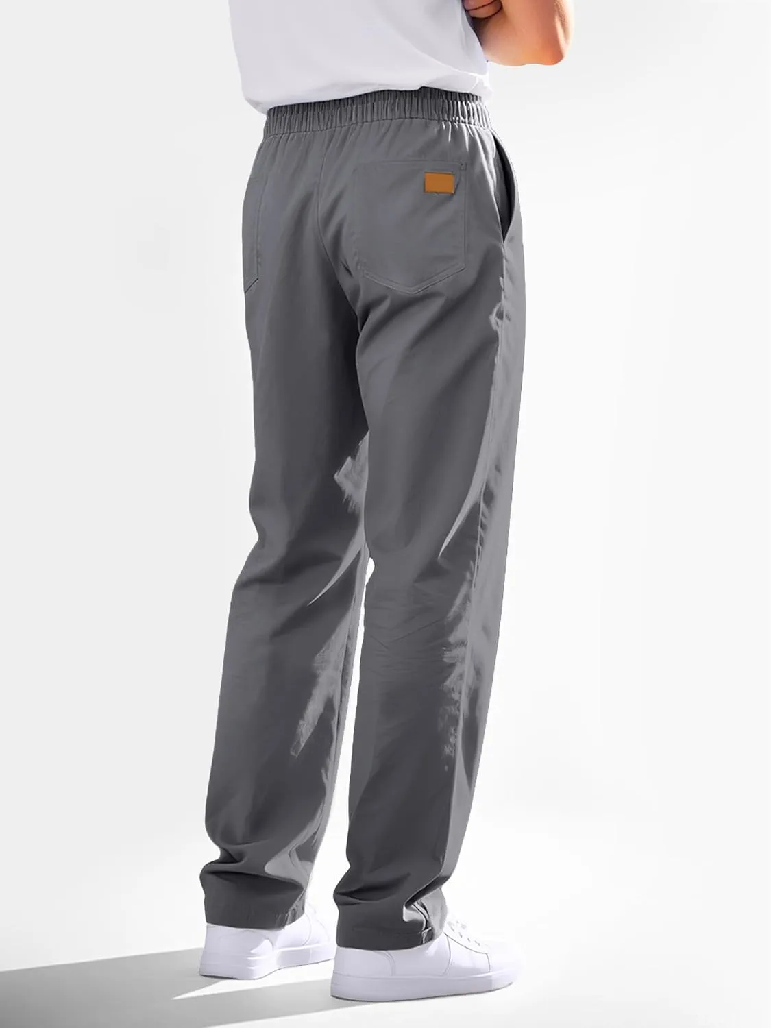 Comdecevis Mens Casual Pants Drawstring Joggers Sweatpants with Pockets Loose Fit Cargo Pants