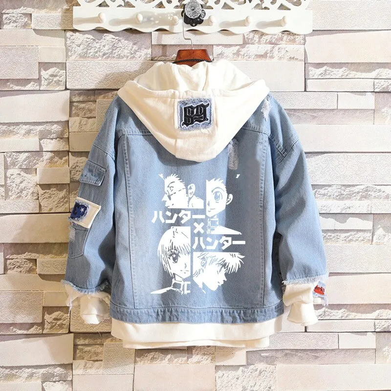 Denim Hoodie Set-1 Hunter X Hunter (Variants Available)