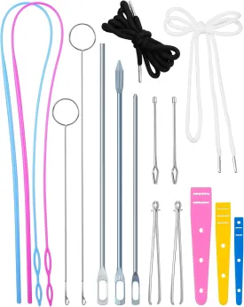 FIVEIZERO Drawstring Threader Tool Set - Loop Turner Sewing Tool for Easy Hoodie, Jacket, and Pants Threading, Bodkin Sewing Tool for Drawstrings and Cords