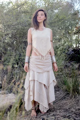 Frayed Pointy Top ⋙ Hemp Cotton