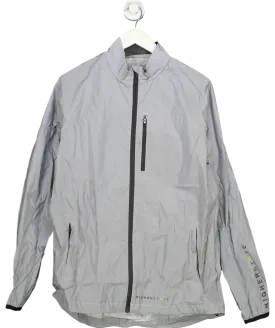Grey Higher State All Over Reflect Hooded Women's Running Jacket UK M