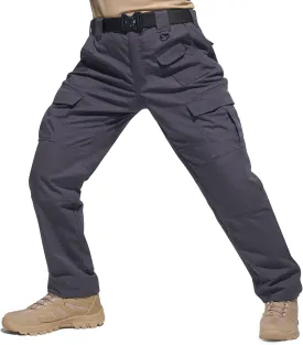 HISEA Men's Tactical Pants Ripstop Cargo Pants Relaxed Fit Outdoor Lightweight Work Hiking Pants with 9 Pockets