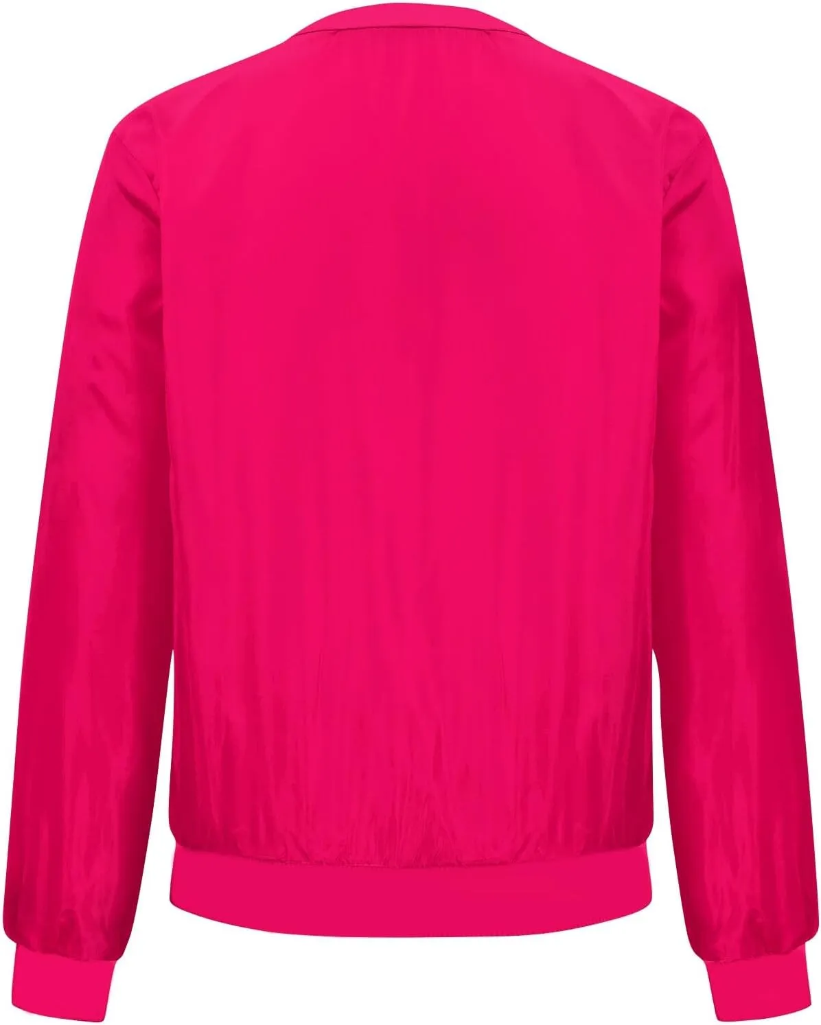 Jackets for Women Lightweight Zip Up Bomber Jacket with Pockets Stand Collar Windproof Outwear Fashion Fall Coat