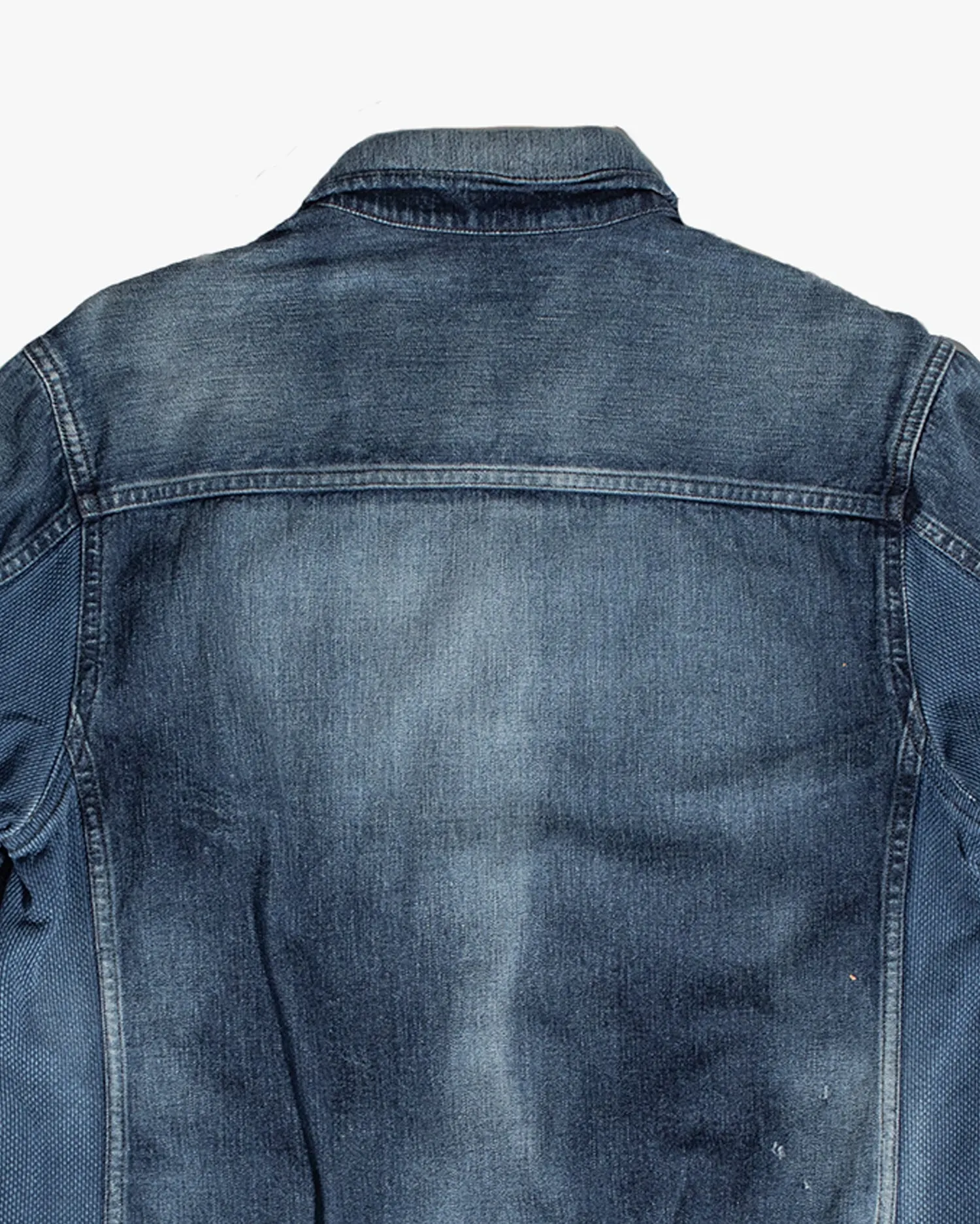 Japanese Repro Type 1 Denim Trucker Jacket With Sashiko Fabric, Eternal Brand