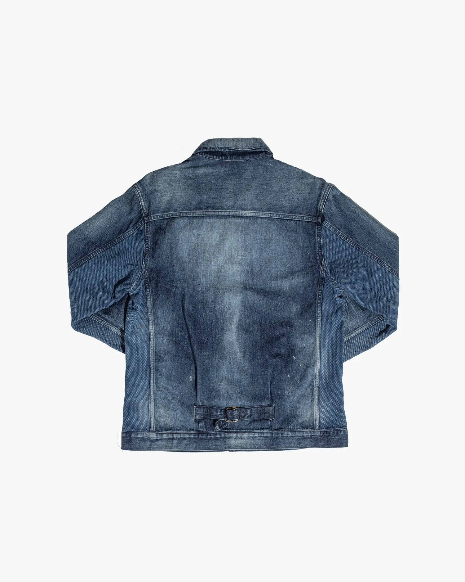 Japanese Repro Type 1 Denim Trucker Jacket With Sashiko Fabric, Eternal Brand