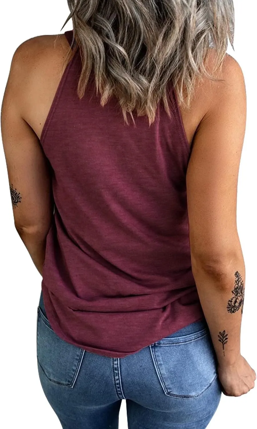 KINLONSAIR Women's Summer Sleeveless Halter Tee Shirts Crew Neck Workout Tank Tops Casual Plain Cami Shirts