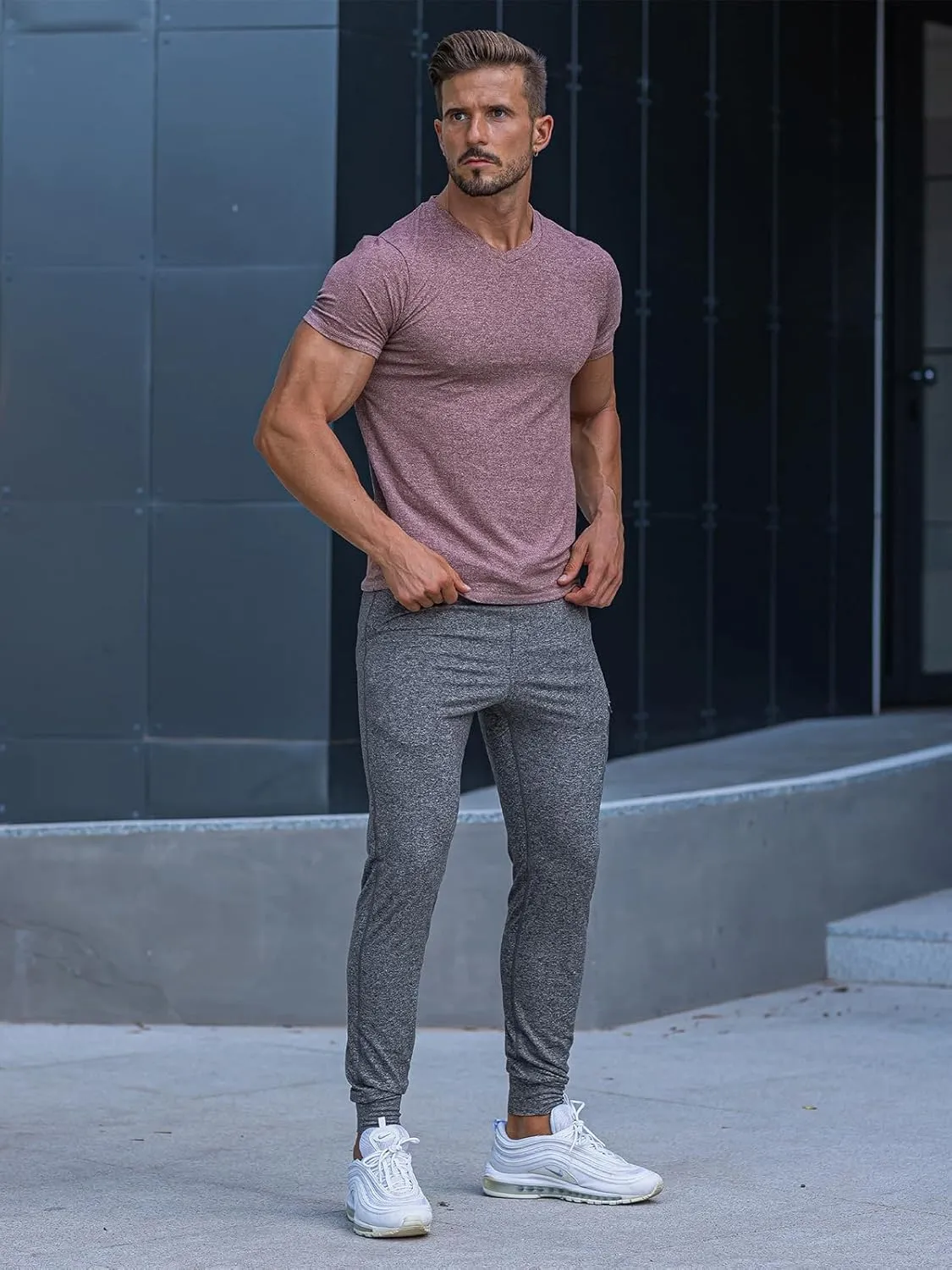 Men's Softest Performance Athletic Workout Jogger Sweatpants Cycling Fitness Running