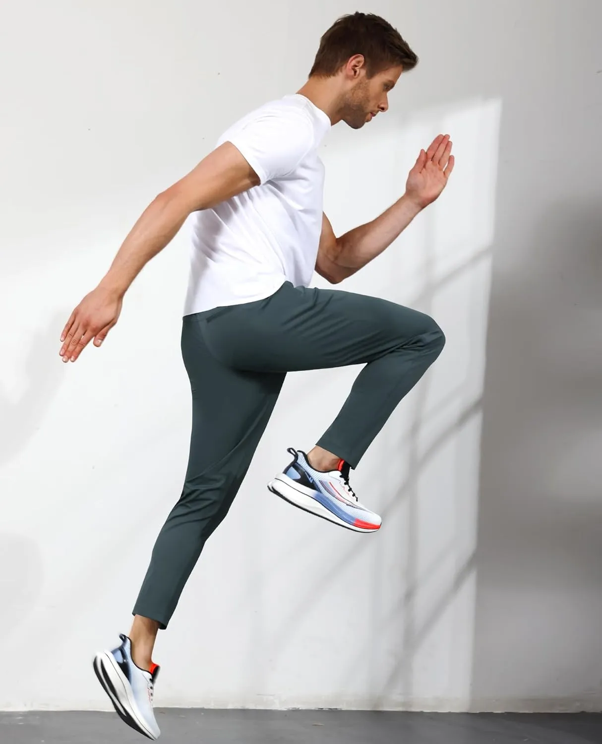 Men's Sweatpants with Zipper Pockets, Athletic Joggers Pants for Running, Workout, Outdoor