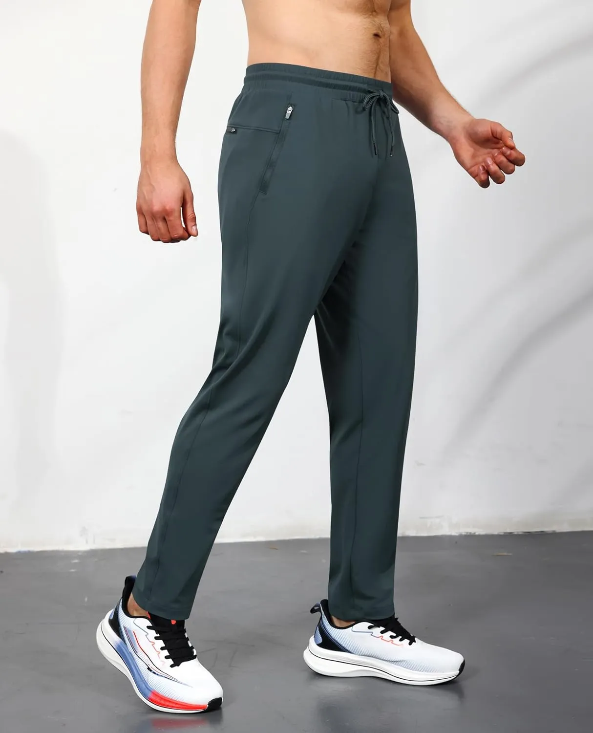Men's Sweatpants with Zipper Pockets, Athletic Joggers Pants for Running, Workout, Outdoor