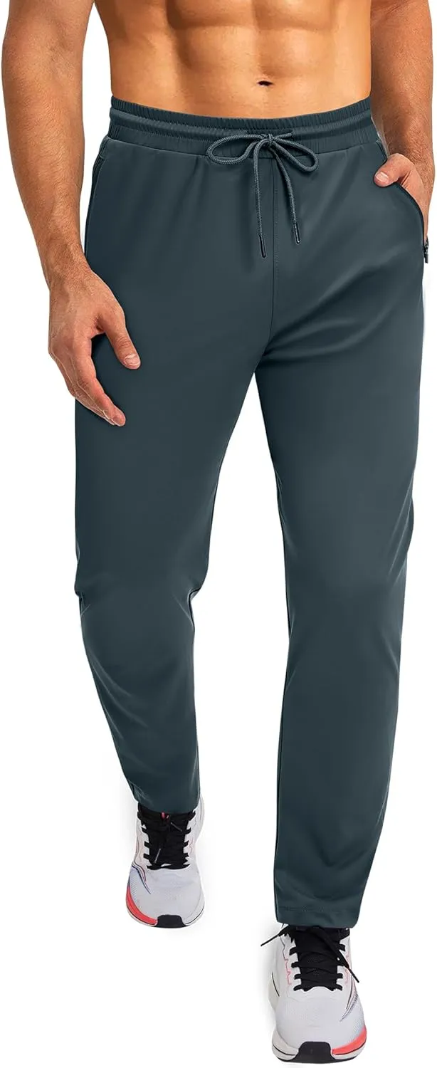 Men's Sweatpants with Zipper Pockets, Athletic Joggers Pants for Running, Workout, Outdoor