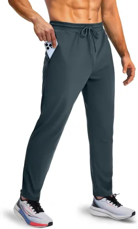 Men's Sweatpants with Zipper Pockets, Athletic Joggers Pants for Running, Workout, Outdoor