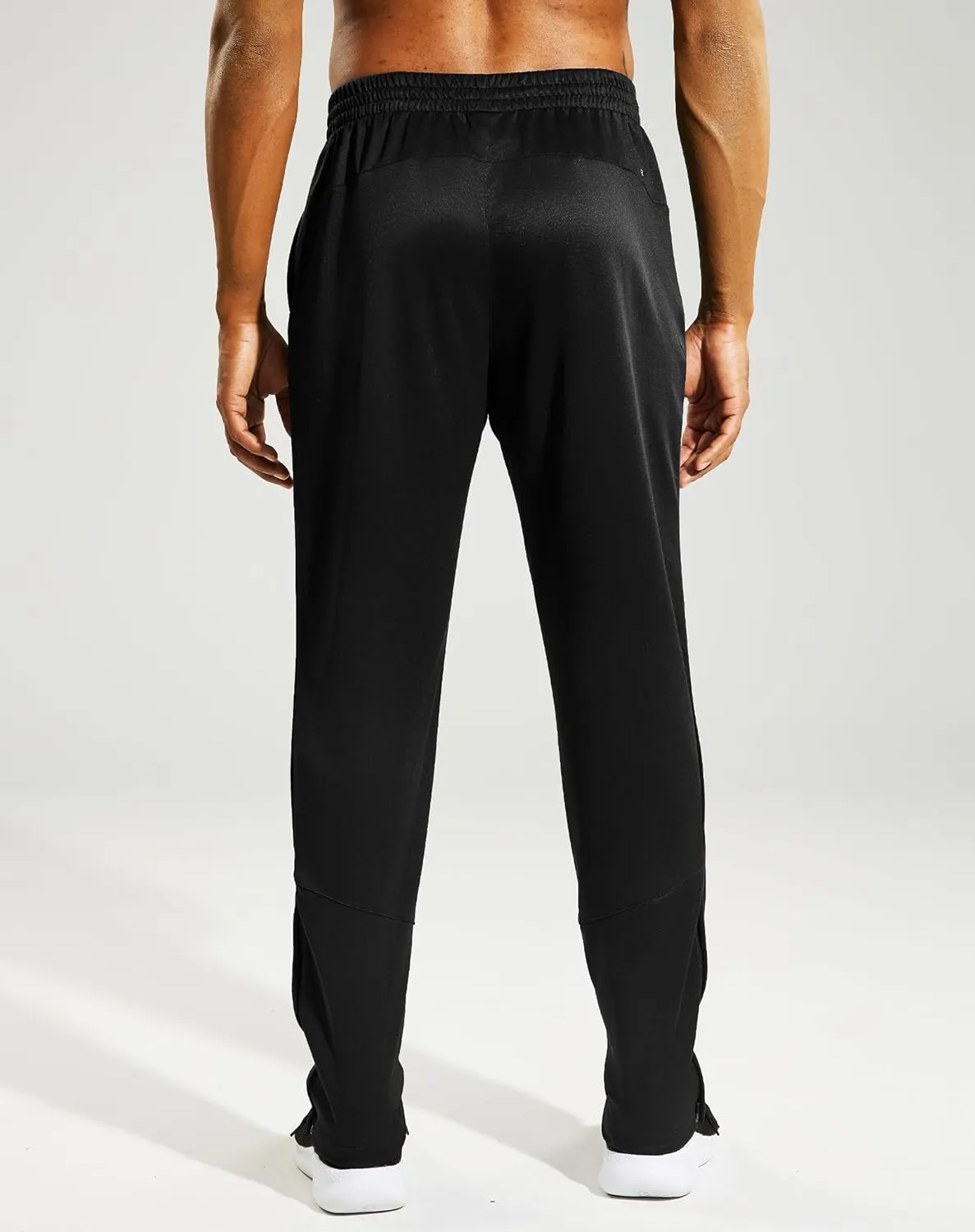MIER Mens Sweatpants with Pockets, Athletic Training Track Jogger, Soccer Warm-up Pants with Zipper Ankle