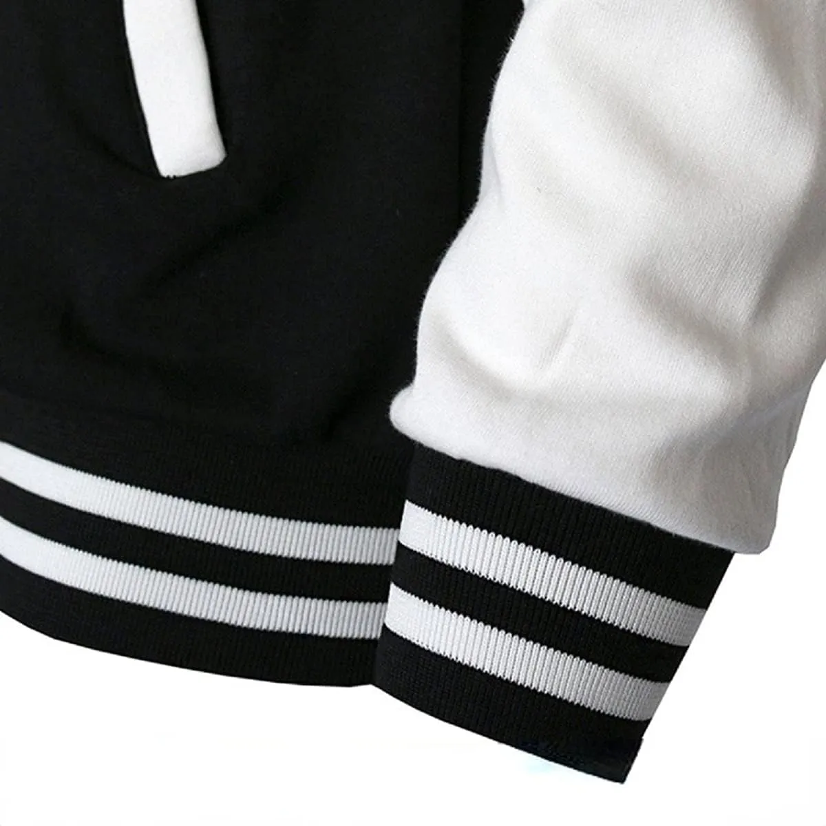 Mowbeat Women Baseball Jacket Varsity Uniform Unisex Adult Long Sleeve Casual Loose Cardigan Men's Track Jacket