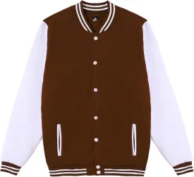 Mowbeat Women Baseball Jacket Varsity Uniform Unisex Adult Long Sleeve Casual Loose Cardigan Men's Track Jacket