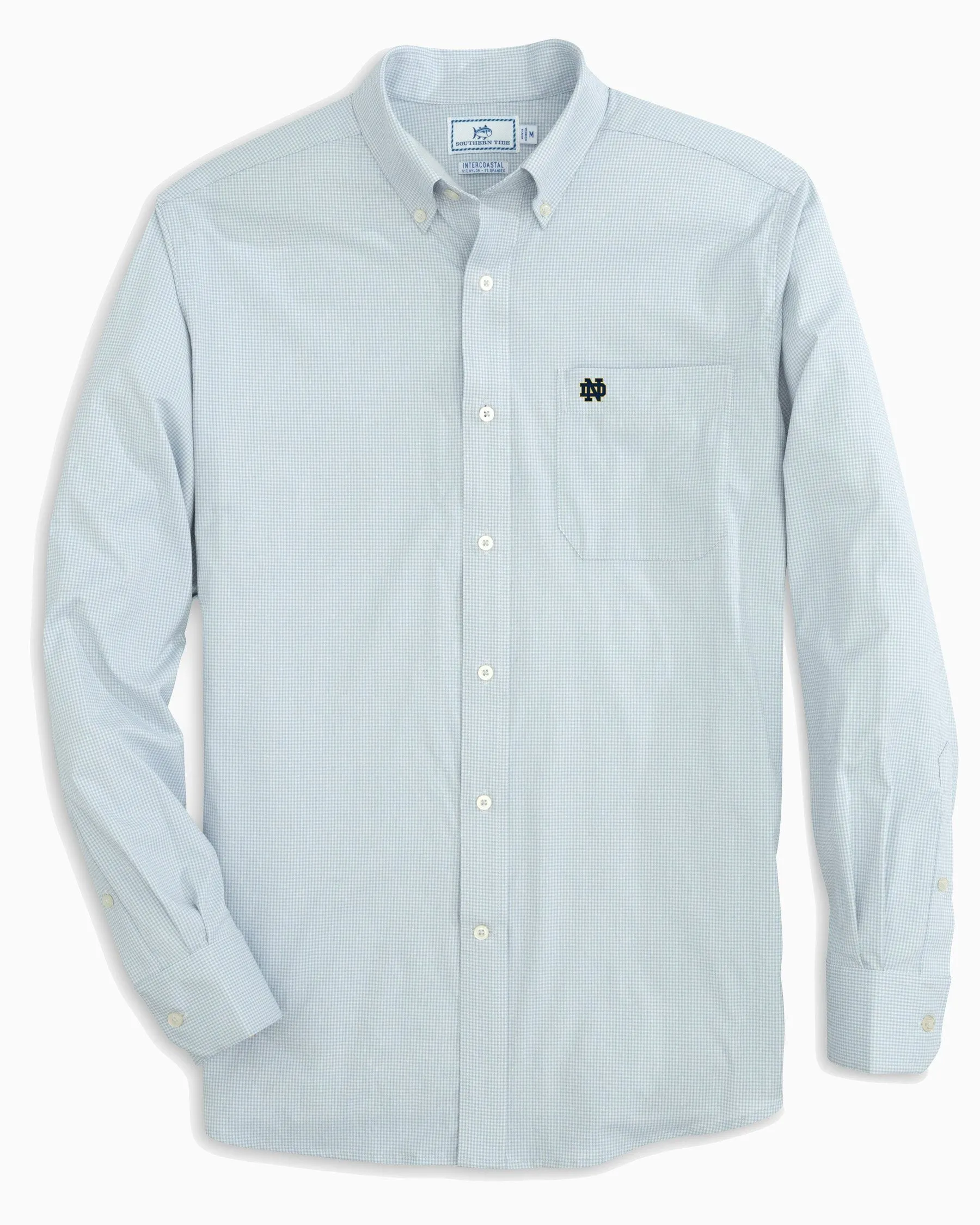 Notre Dame Fighting Irish Gingham Button Down Shirt