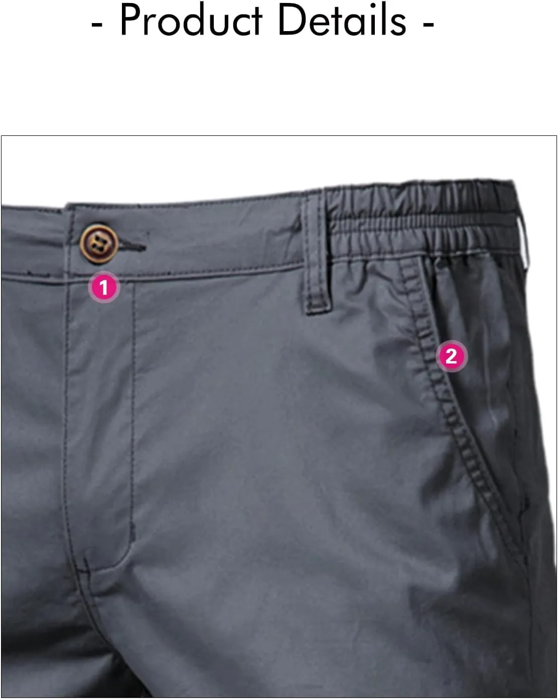Oymyakon Men's Stretch Chino Short Slim Fit 10" Inseam Flat Front Shorts Summer Cotton Casual Shorts with Pocket