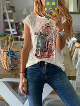 Printed Short Sleeve T-Shirt