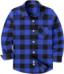 siliteelon Toddler Baby Boys Plaid Flannel Shirt Long Sleeve Button Down Shirts