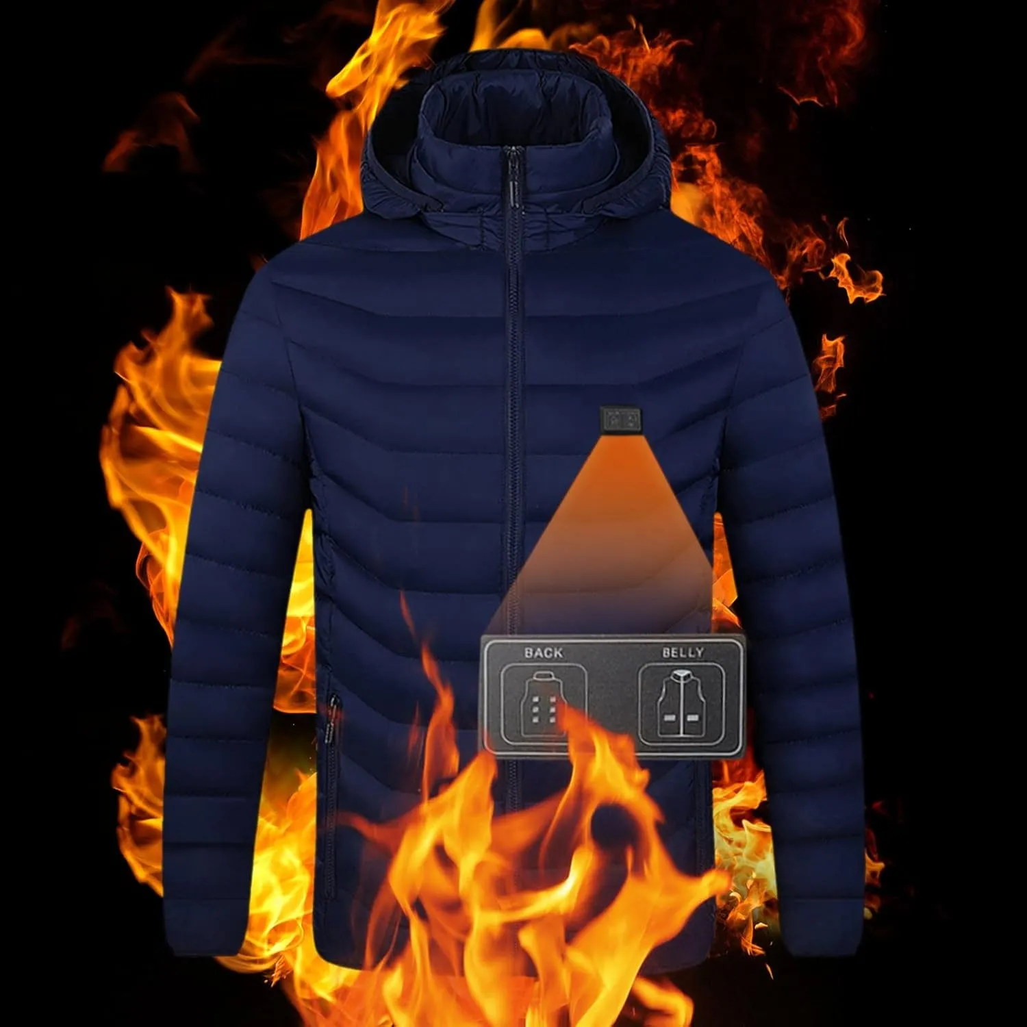 Teen Boys Quilted Jacket, Classic Long Sleeve Full Zip Parka Jacket Work Padded Jacket Repellent Work Winter Jackets for Men