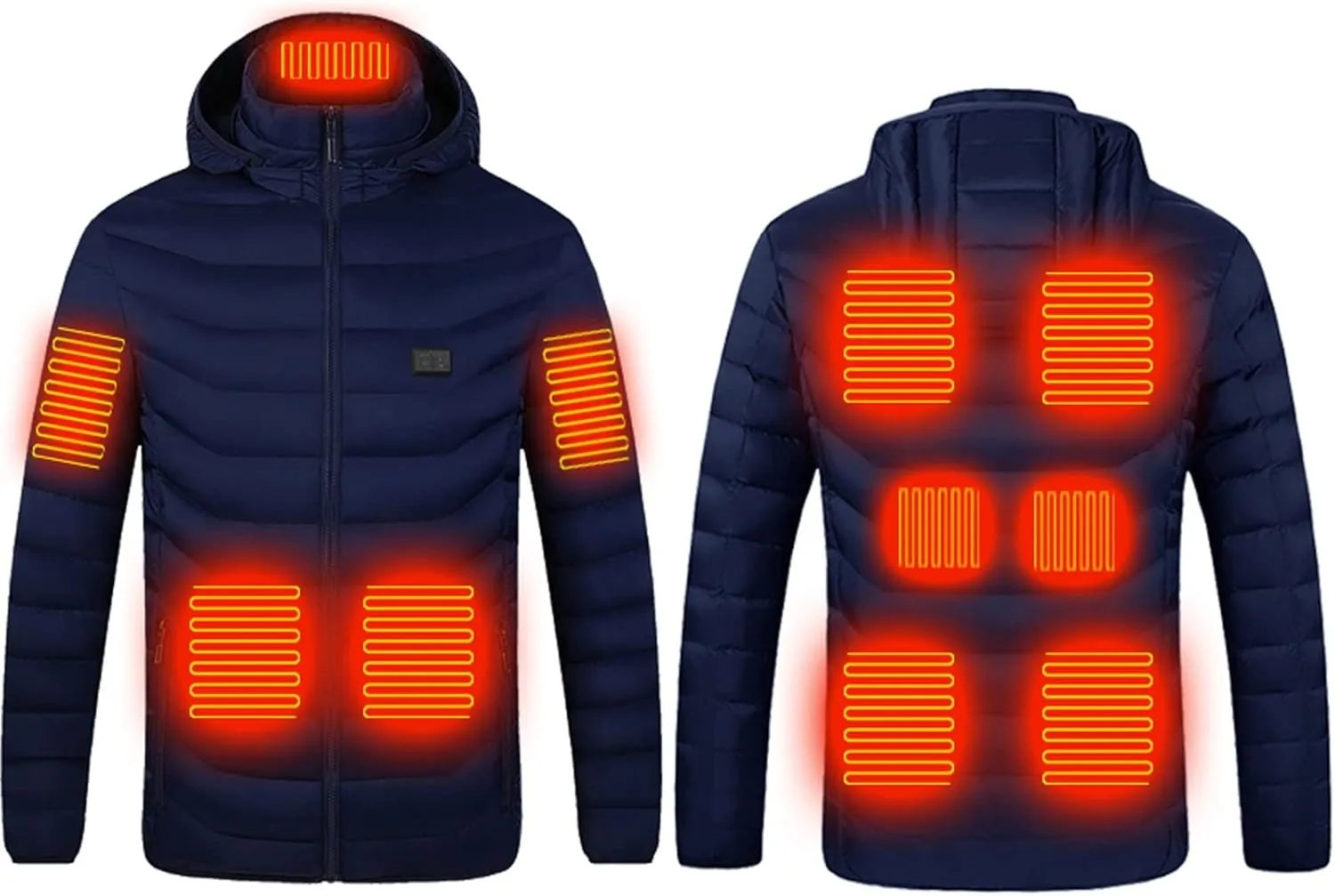 Teen Boys Quilted Jacket, Classic Long Sleeve Full Zip Parka Jacket Work Padded Jacket Repellent Work Winter Jackets for Men