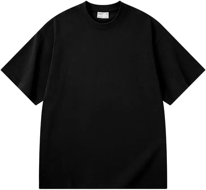Unisex 285gsm Heavyweight Oversized T-Shirt Drop Shoulder Streetwear Tee for Men Women Combed Cotton Casual Shirts