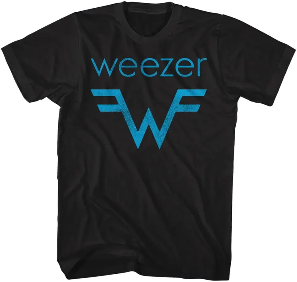 Weezer Rock Band Logo & Lyrics Front & Back Print Adult Short Sleeve T Shirts