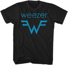 Weezer Rock Band Logo & Lyrics Front & Back Print Adult Short Sleeve T Shirts