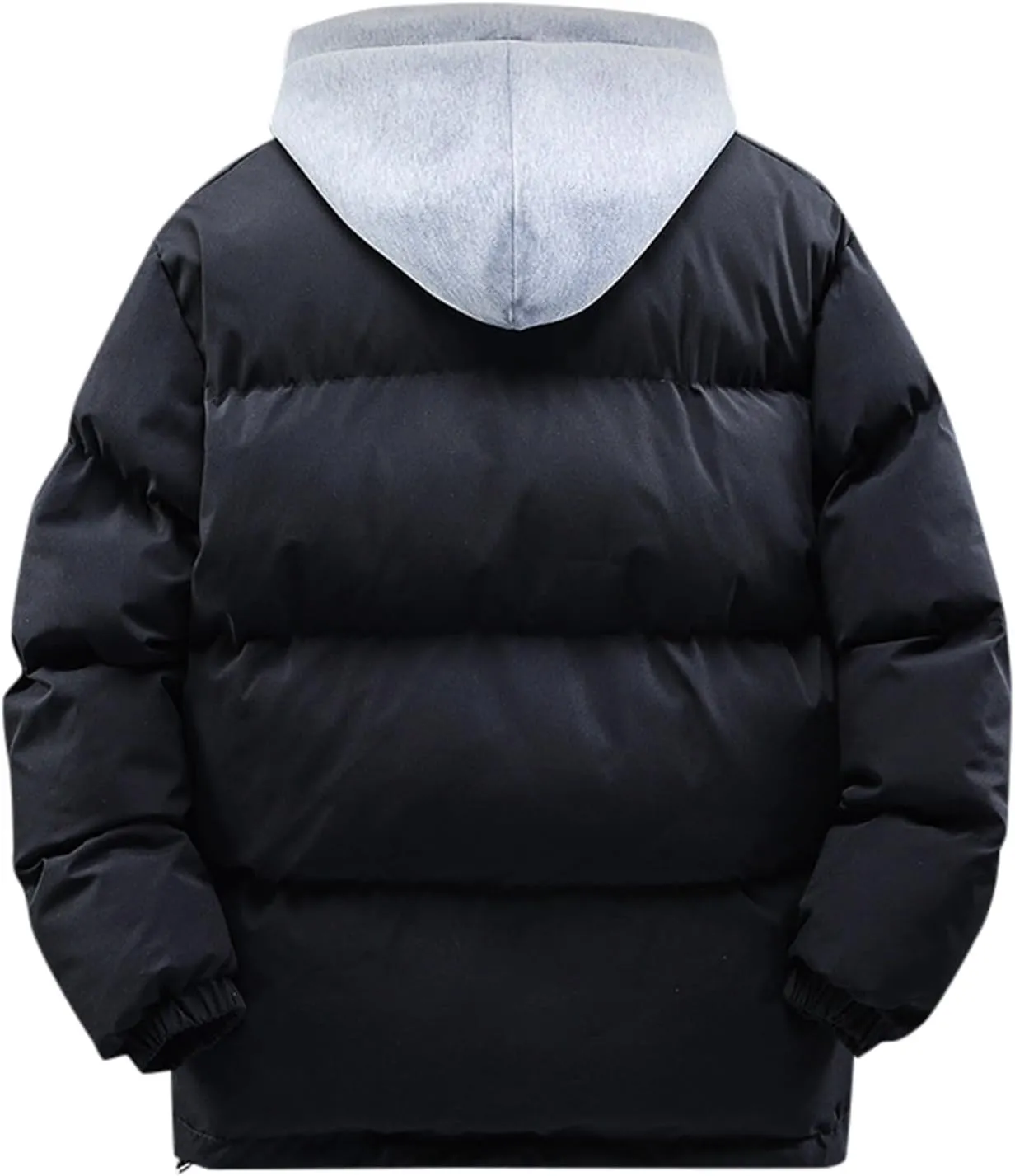 Winter Jackets for Teen Boys, Work Long Sleeve Full Zip Parka Jacket Warm Padded Jacket Outdoor Men's Puffer Vest