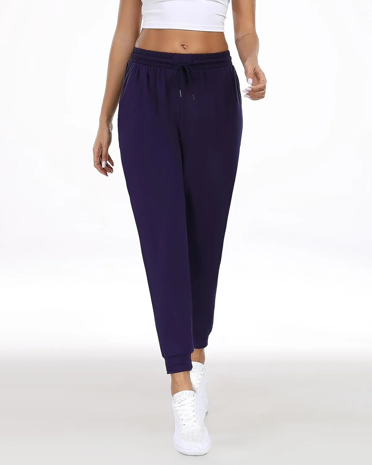Women Joggers with Pockets,Women's Lightweight Sweatpants Soft Lounge Athletic Yoga Pants 4 Pack