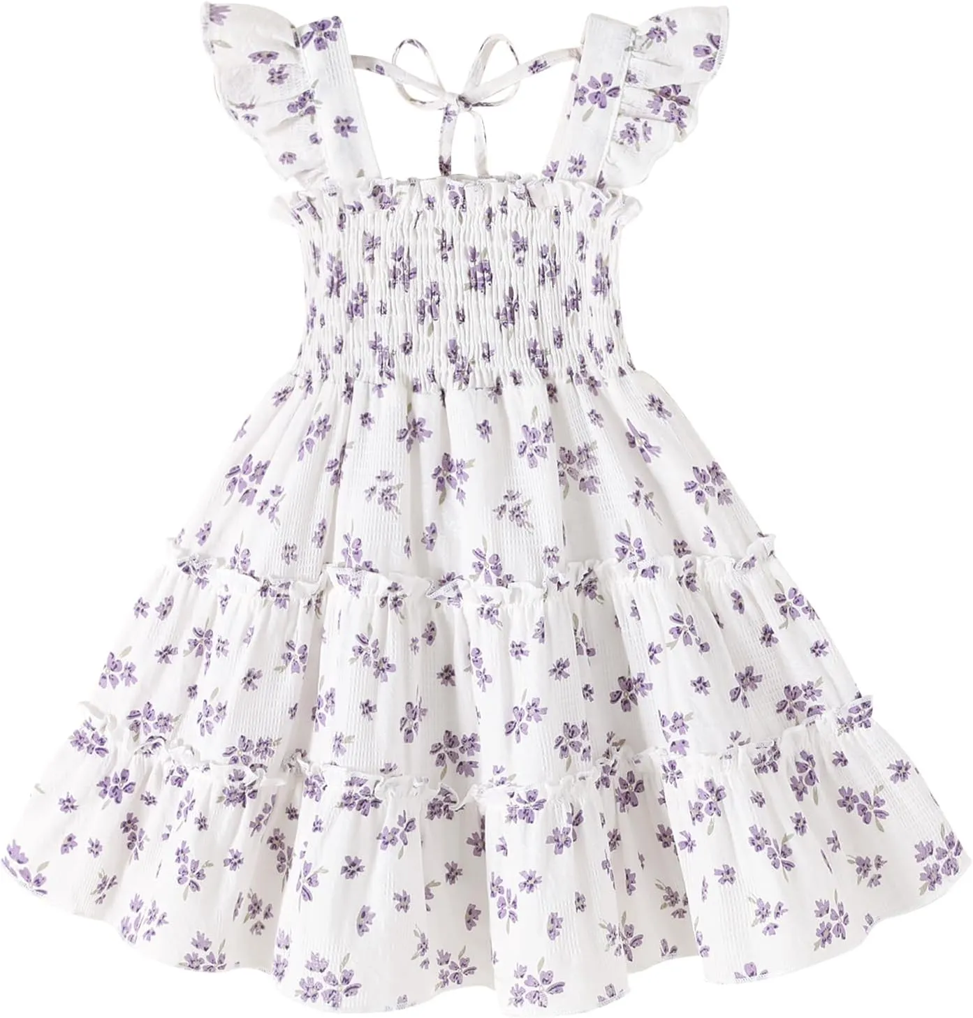 YOUNGER TREE Toddler Girl Dress Kids Sleeveless Ruffle Dresses for Girls Summer Outfits Beach Sundress